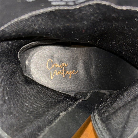 Crown Vintage Black Block Heeled Boots - Picture 5 of 9